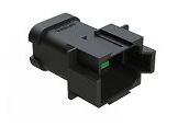 Thermoplastic DIP Connector offering various terminal types designed to operate reliably between minus 55 and plus 125 degrees Celsius