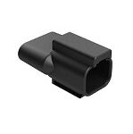Durable DIP Connector featuring black thermoplastic shell and various terminal options designed for performance in extreme temperature ranges